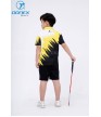 Áo thể thao trẻ em TC-1026  Đen phối vàng